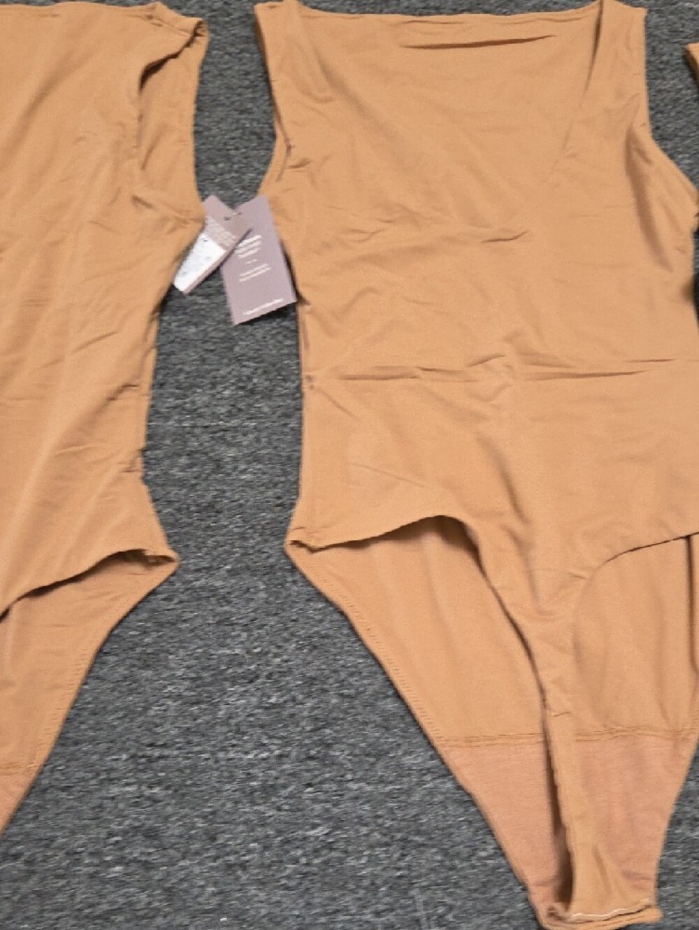 (#1C) 3 Auden Women’s Bodysuit in Camel Tan - Picture 5 of 8